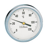 Термометр 1/2" 120С L=45 мм, заднее подкл.  80