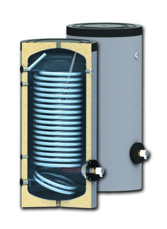 Бак косвенного нагрева SUNSYSTEM SWPN 400l, напольный с одним увеличенным теплообменником, с возможностью установки тэна 